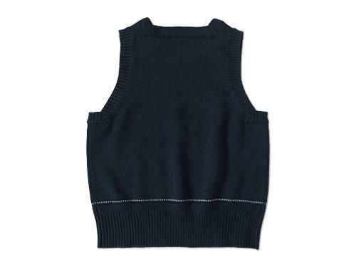 TATAMIZE WOOL KNIT VEST NAVY