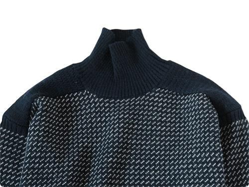 TATAMIZE WOOL HI NECK KNIT NAVY
