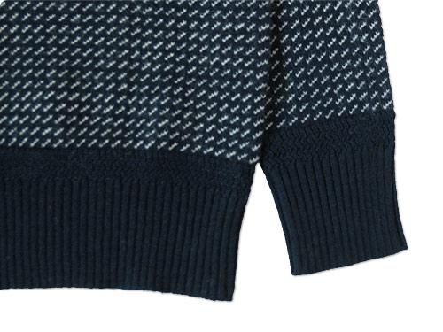 TATAMIZE WOOL HI NECK KNIT NAVY
