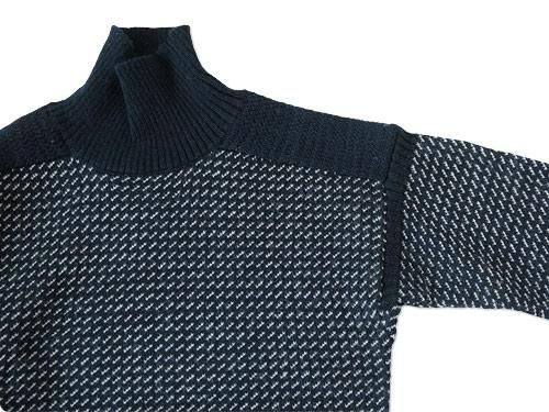 TATAMIZE WOOL HI NECK KNIT NAVY