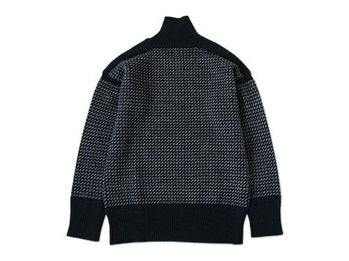 TATAMIZE WOOL HI NECK KNIT NAVY