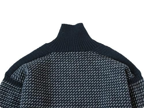 TATAMIZE WOOL HI NECK KNIT NAVY