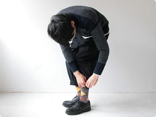 TATAMIZE WOOL HI NECK KNIT NAVY