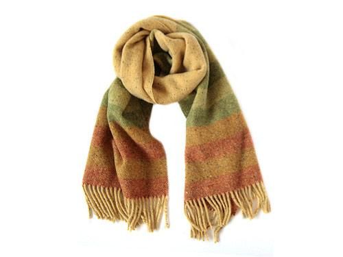 Studio Donegal TWEED MUFFLER GREEN x YELLOW x RED 2