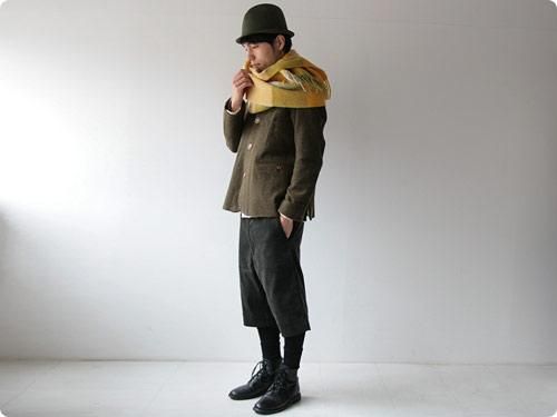 Studio Donegal TWEED MUFFLER GREEN x YELLOW x WHITE