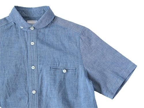maillot sunset round work S/S shirts BLUE