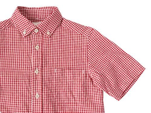 maillot sunset gingham B.D. S/S shirts RED x WHITE