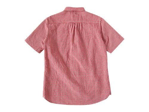 maillot sunset gingham round work S/S shirts RED x WHITE