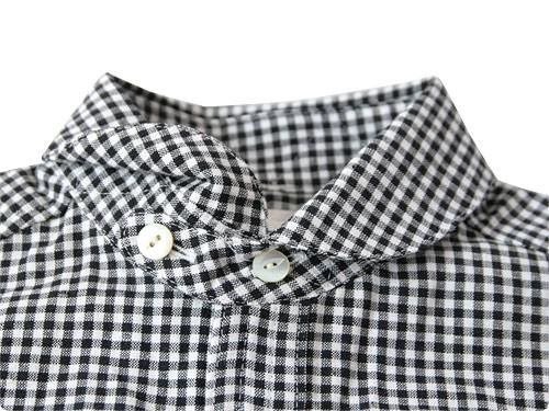 maillot sunset gingham round work S/S shirts BLACK x WHITE