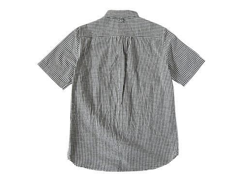 maillot sunset gingham round work S/S shirts BLACK x WHITE
