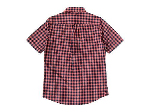 maillot sunset big gingham B.D. S/S shirts BIG RED x NAVY