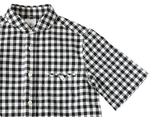 maillot sunset big gingham round work S/S shirts BIG BLACK x WHITE