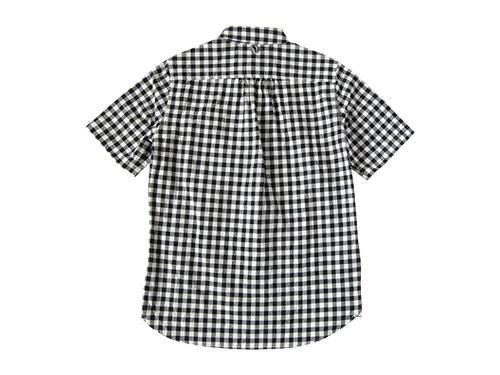 maillot sunset big gingham round work S/S shirts BIG BLACK x WHITE