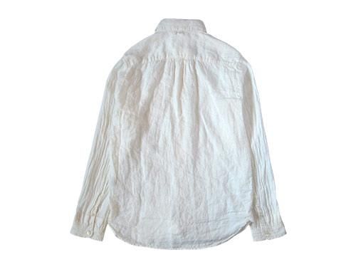 maillot sunset linen round work shirts WHITE