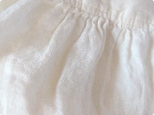 maillot sunset linen round work shirts WHITE