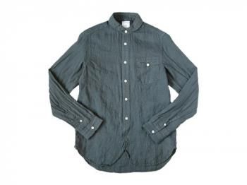 maillot sunset linen round work shirts CHARCOAL