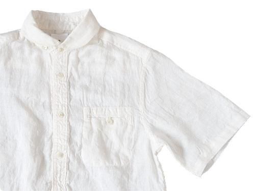 maillot sunset linen round work S/S shirts WHITE