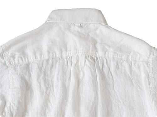 maillot sunset linen round work S/S shirts WHITE