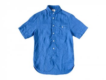 maillot sunset linen round work S/S shirts BLUE