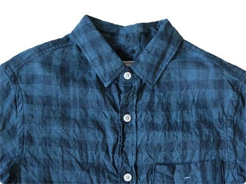 ordinary fits STANDARD SHIRT CHECK INDIGO