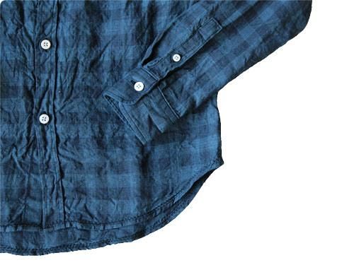 ordinary fits STANDARD SHIRT CHECK INDIGO