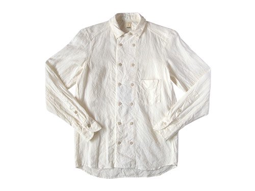TATAMIZE DOUBLE BRESTED LINEN SHIRTS OFF WHITE