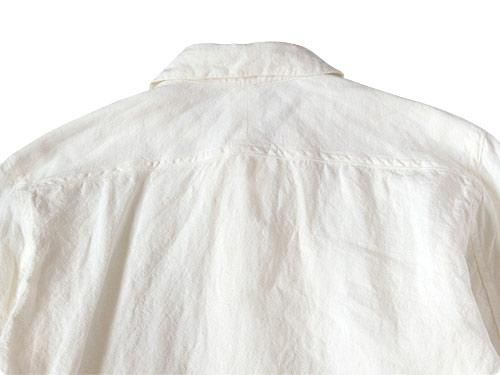 TATAMIZE DOUBLE BRESTED LINEN SHIRTS OFF WHITE