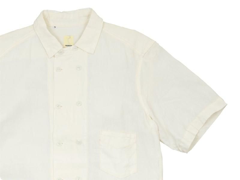  TATAMIZE DOUBLE BRESTED LINEN S/S SHIRTS OFF WHITE