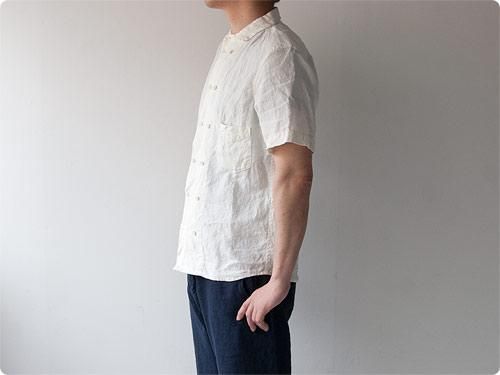  TATAMIZE DOUBLE BRESTED LINEN S/S SHIRTS OFF WHITE