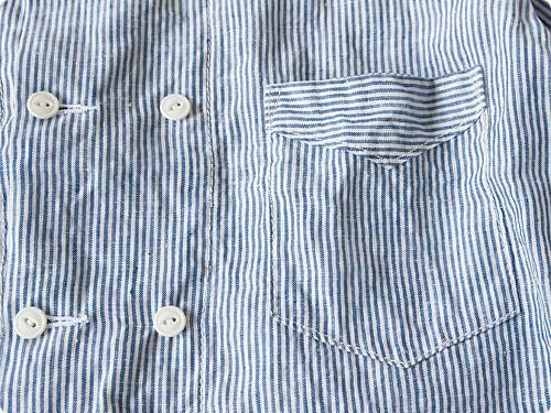  TATAMIZE DOUBLE BRESTED LINEN S/S SHIRTS STRIPE
