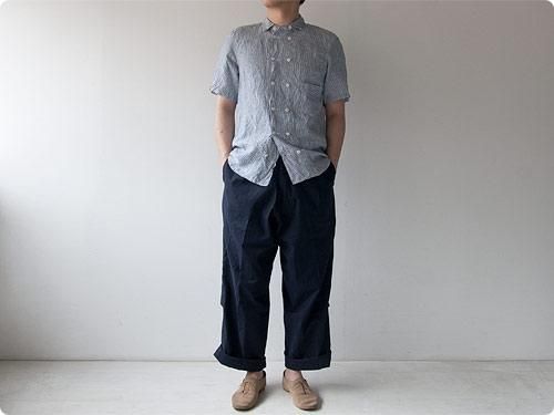  TATAMIZE DOUBLE BRESTED LINEN S/S SHIRTS STRIPE