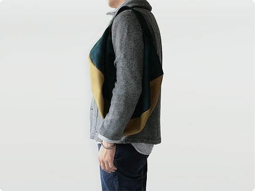 ߥ CIRCLE BAG 9LIGHT GRAY x DARK BLUE