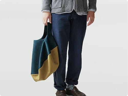 ߥ CIRCLE BAG 9LIGHT GRAY x DARK BLUE