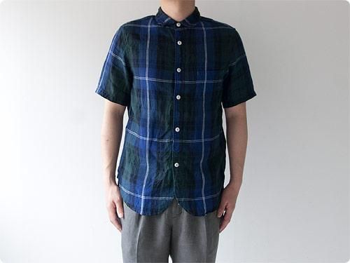 ordinary fits LIGHT WORK S/S SHIRT CHECK BLACK