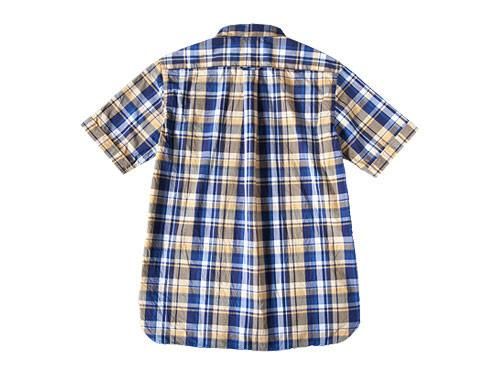 EEL HIMAWARI SHIRTS 34YELLOW x BLUE CHECK