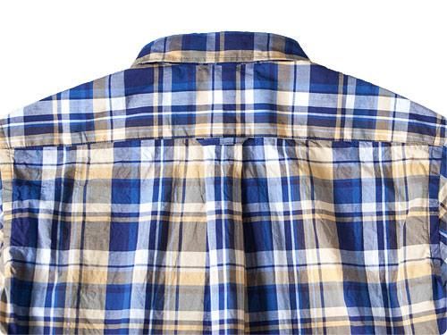 EEL HIMAWARI SHIRTS 34YELLOW x BLUE CHECK