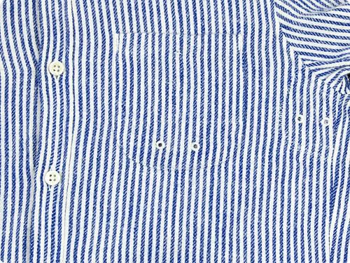 maillot sunset flannel stripe shirts BLUE x WHITE