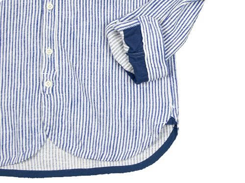 maillot sunset flannel stripe shirts BLUE x WHITE