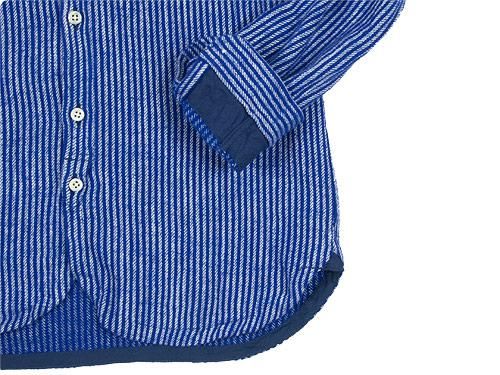maillot sunset flannel stripe shirts BLUE x NAVY