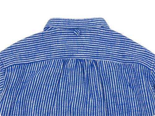 maillot sunset flannel stripe shirts BLUE x NAVY