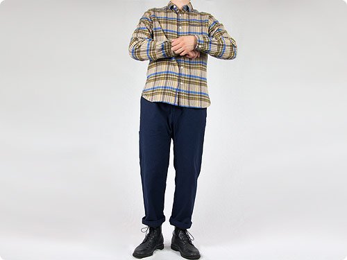 maillot sunset flannel check shirts BEIGE