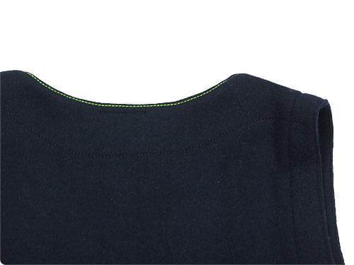 maillot wool melton vest NAVY