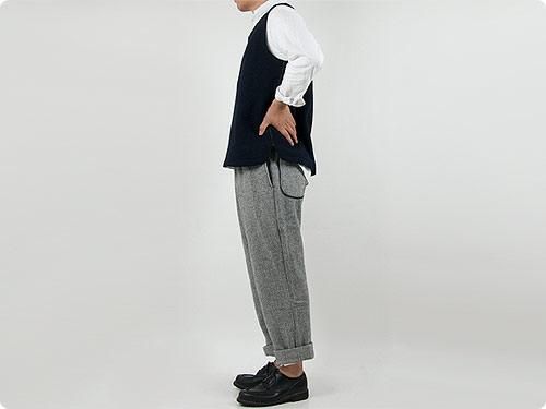 maillot wool melton vest NAVY