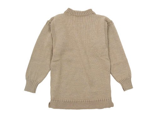 LE TRICOT DE LA MER SOLID GUERNSEY SWEATER SAND BEIGE