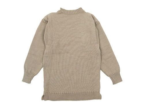 LE TRICOT DE LA MER SOLID GUERNSEY SWEATER SAND BEIGE