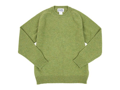 Charpentier de Vaisseau Shetland Crew Sweater LIGHT GREEN
