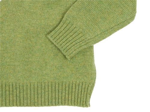 Charpentier de Vaisseau Shetland Crew Sweater LIGHT GREEN
