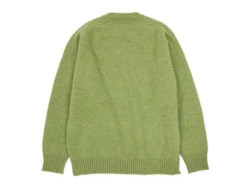 Charpentier de Vaisseau Shetland Crew Sweater LIGHT GREEN