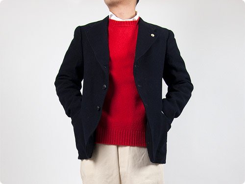 Charpentier de Vaisseau Shetland Crew Sweater RED