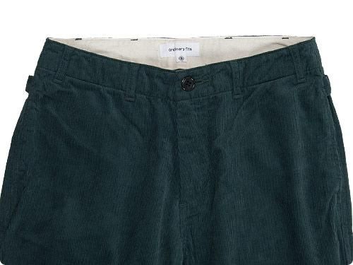 ordinary fits FRENCH CROPPED CORDUROY GREEN